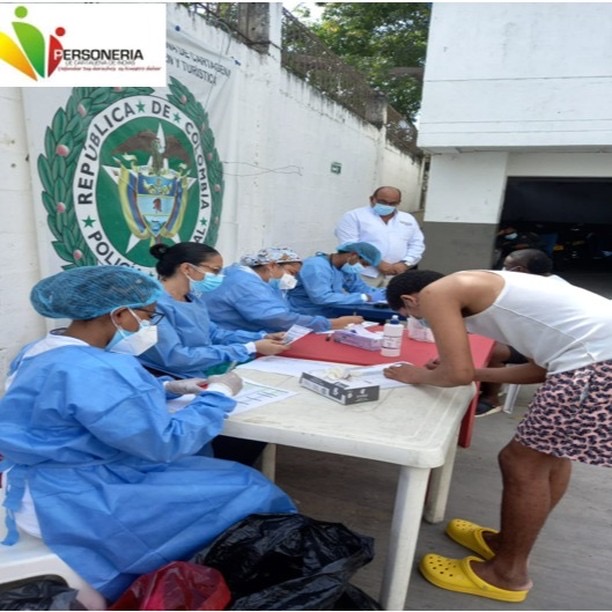 PERSONERÍA DELEGADA EN LO PENAL REALIZÓ   JORNADA DE SALUD EN LA ESTACIÓN DE POLICÍA DEL BARRIO OLAYA HERRERA 